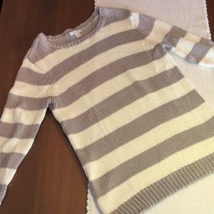 Super cute Garnet Hill wide striped sweater!